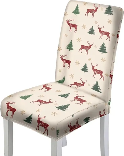 Vista 12 de HUGS IDEA Juego de 2 fundas para sillas de comedor con diseño de muñeco de nieve azul para silla Parsons, de elastano, lavables, antipolvo