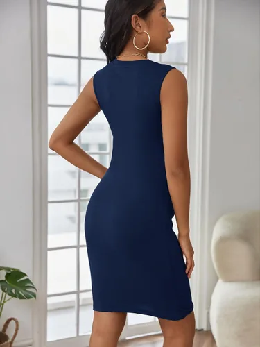 Vista 2 de Verdusa Vestido de maternidad para mujer, sin mangas, ajustado, tipo lápiz, sin mangas