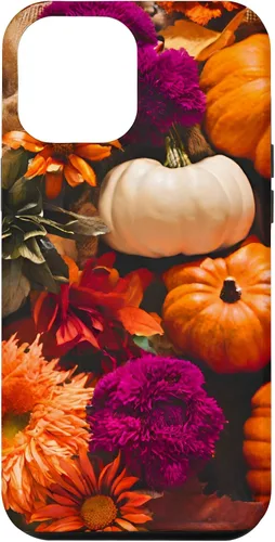 Vista 25 de Funda con temática de otoño para iPhone 16, diseño de calabaza, niña, mujer, diseño vintage de otoño