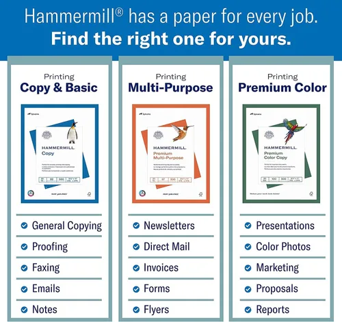 Vista 2 de Hammermill - Papel de color, papel de impresora color ante de 20 libras, 8.5 x 11 pulgadas - 1 resma (500 hojas), fabricado en los Estados Unidos