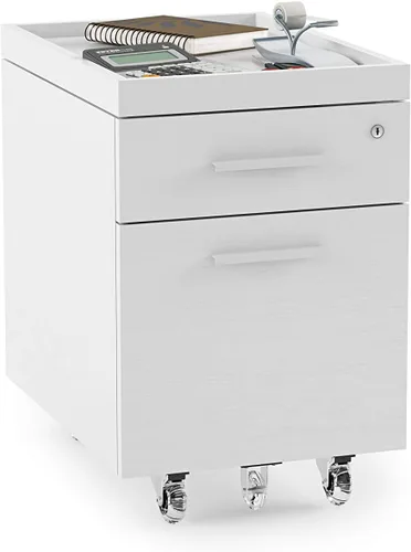 Vista 4 de BDI Furniture Centro 6407 - Archivador con 2 cajones, armario de almacenamiento debajo del escritorio para el hogar u oficina con cajón de archivos