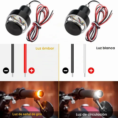 Vista 5 de Linkstyle - 2 señales de giro LED para motocicleta, luces de extremo