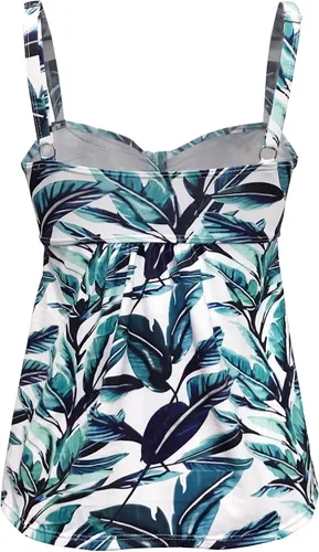 Vista 3 de Gabrielle-Aug - camiseta para mujer, diseño de rayas marineras, camiseta tipo top tankini