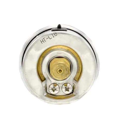 Vista 3 de PIC Gauges 202L-204M Medidor de presión relleno de glicerina con carcasa SS/bisel, internos de latón, lente de PC, dial de 2 pulgadas, rango