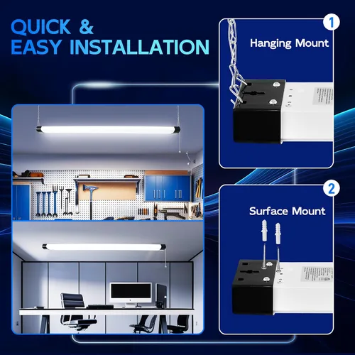 Vista 3 de hykolity Luz LED de Taller de 4 Pies 70W Enlazable, 8000lm (Equivalente a 300W), 5000K Luces de Taller de Utilidad para Garajes, Talleres, Sótanos