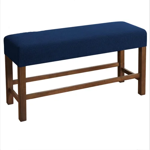 Vista 8 de Fundas rectangulares elásticas para banco y sillas de comedor, tela jacquard suave, extraíble y lavable, protector de asiento antipolvo para sala