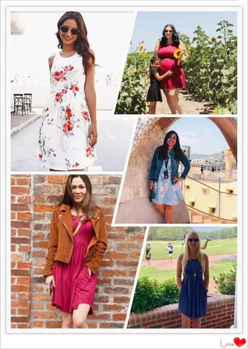 Vista 4 de Longyuan - Vestido de verano para mujer, casual, sin mangas, elástico, con bolsillos