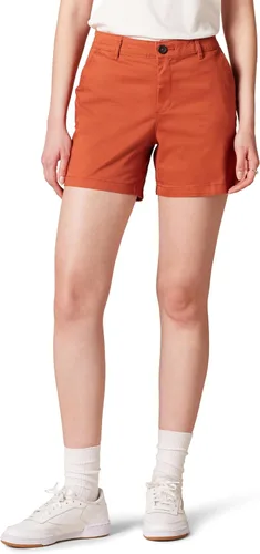 Vista 15 de Amazon Essentials Pantalones cortos caqui de tiro medio y entrepierna de 5 pulgadas para mujer (disponible en cortes rectos y curvos)