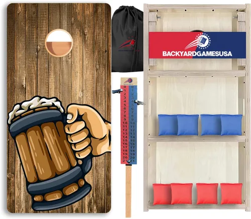 Vista 47 de CornholeGamesUSA Pro - Juego de tablas de Cornhole Fabricado en Estados Unidos Abedul báltico 3/4 Sin rebote Patas triples gruesas Dos