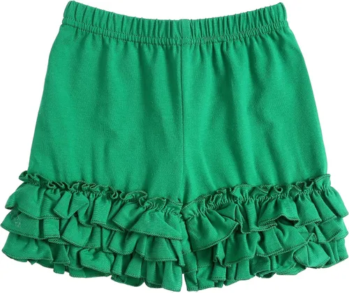 Vista 3 de Ashken Pantalones cortos de algodón con volantes para niñas pequeñas, 3 meses a 6 años