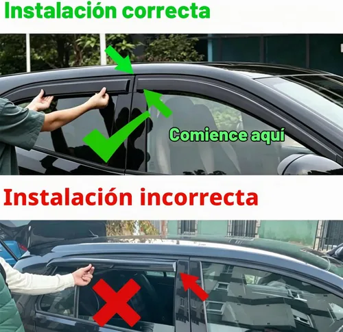 Vista 9 de Viseras para ventanas para Mazda 3 Sedán 4 puertas 2004 2005 2006 2007 2008 2009 estilo JDM Mugen, deflector de viento, protector solar y de lluvia