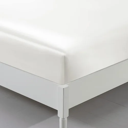 Vista 4 de Sábana bajera ajustable de satén de seda tamaño King, sábanas de cama individuales de bolsillo profundo que se venden por separado, sin arrugas, que
