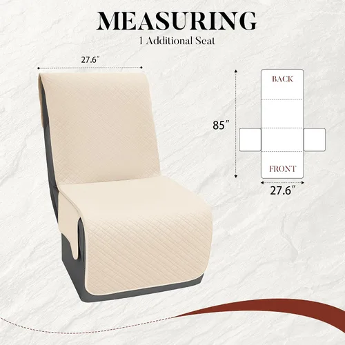 Vista 3 de Fundas de terciopelo 10% impermeables para sofá modular reclinable en forma de L, 1 pieza, fundas acolchadas para sofá reclinable esquinero, juego