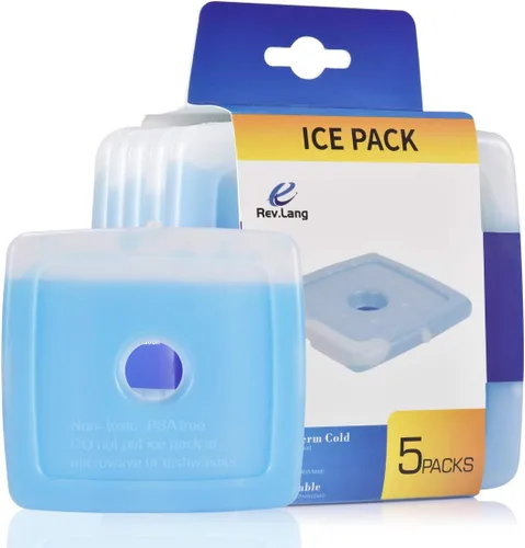 Vista 10 de Paquete de hielo frío de ladrillo reutilizable de larga duración fresco delgado congelador paquete refrigerador para loncheras bolsa