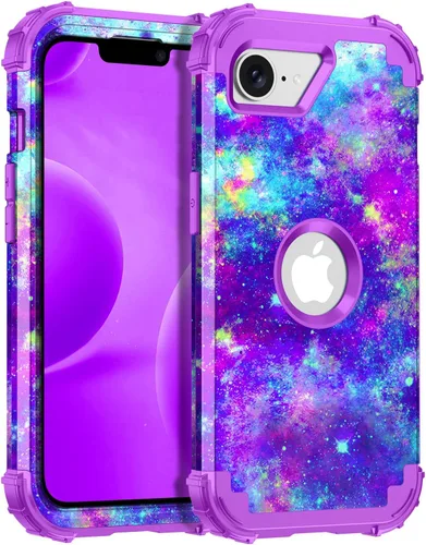 Vista 65 de Miqala Funda para iPhone 12, iPhone 12 Pro, que brilla en la oscuridad, tres capas, resistente a los golpes, protección de plástico duro + funda