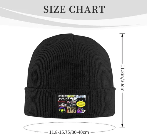Vista 2 de Soda Rock Band - Sombreros de punto estéreo unisex para adultos, gorro de punto suave clásico esencial para clima frío, viajes al aire libre