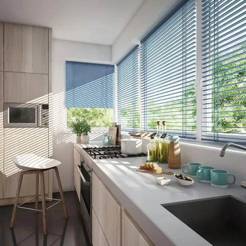 Vista 12 de ACMEART Persianas de aluminio de 1 pulgada para ventanas, sin herramientas Negro