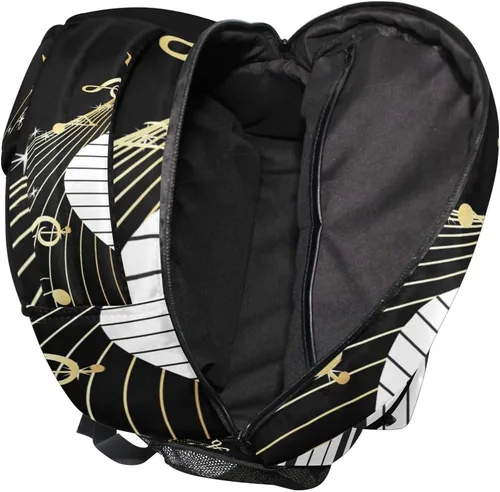 Vista 6 de AUUXVA Mochila para la escuela universitaria, bolsa de hombro, mochila de viaje para niños, niñas, hombre y mujer, Negro -, Mochilas Daypack