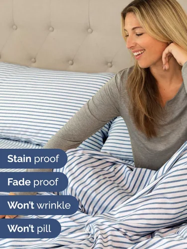 Vista 139 de Extra Deep Twin XL Sheet Set - 3 Piece College Dorm Room - White 01-Blanco