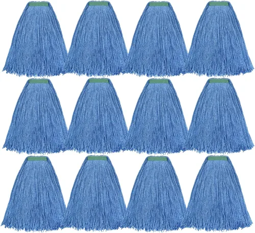 Vista 10 de Matthew Cleaning - Paquete de 3 trapeadores de algodón de 16 onzas, cuerda abierta de algodón, recambios de cuerda resistente, mezcla universal