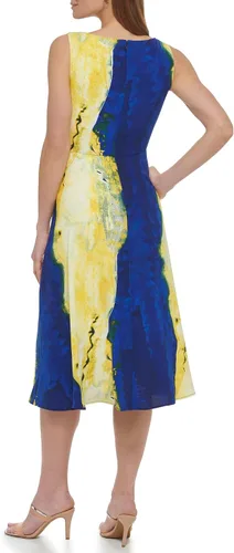 Vista 3 de DKNY Midi de cortina lateral sin mangas para mujer