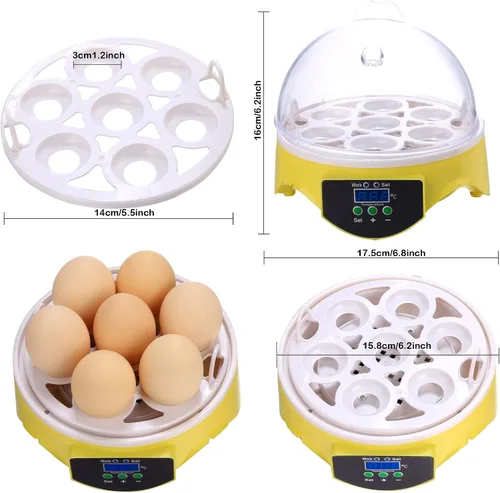 Vista 6 de Sailnovo Incubadora de huevos digital automática de pollo aves de corral incubadora de huevos, incubadoras para pájaros de codorniz de pato y ganso