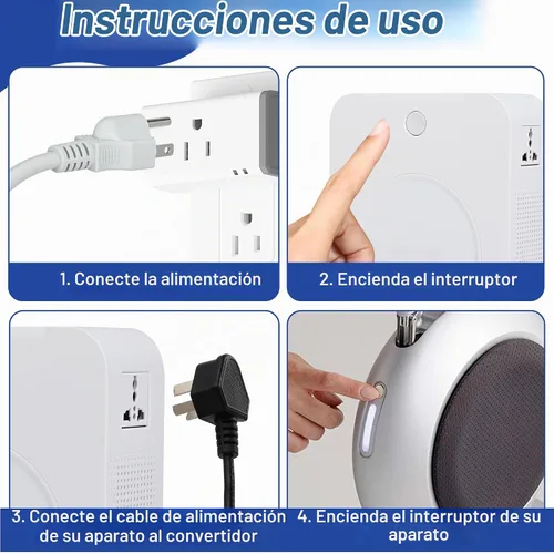 Vista 7 de Convertidor de voltaje elevador de 2000 W, 110 V a 220 V, transformador de voltaje resistente con 2 tomas de salida, funciona con electrodomésticos