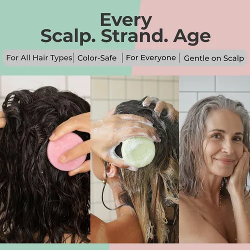 Vista 8 de K-Beauty - Juego de barra de champú y acondicionador para el cabello fino – Cuidado sólido del cabello con aceite de frijoles negros y camelia