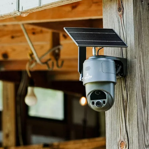 Vista 4 de TACTACAM – Cámara de seguridad celular Defend 360, fotos 4K, video 1080p, batería solar + recargable, panorámica/inclinación/zoom de 360°, LTE