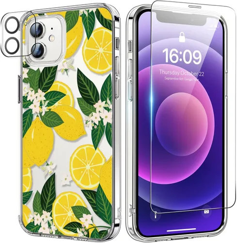 Vista 16 de bicol - Funda para iPhone 11 Pro Max con protector de pantalla y protector de lente de cámara - Diseños florales de moda para mujeres y niñas
