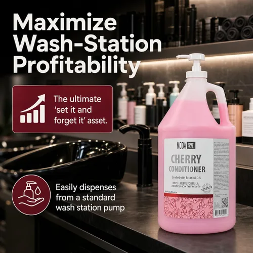 Vista 5 de MODA Cherry Bulk Salon Conditioner Premium Back-Bar & Amenity Treatment Salon-Grade Luxury at Commercial Scale A 'set it and forget it' Solución
