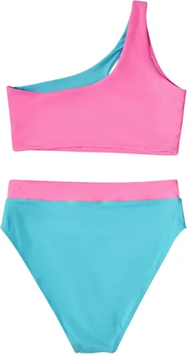 Vista 127 de MOOSLOVER Traje de baño de dos piezas con corte alto y cintura alta para mujer