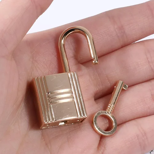 Vista 4 de Cerraduras pequeñas decorativas de aleación de metal para monedero, 4 unidades, con llave, cerraduras pequeñas de aleación de metal para diario
