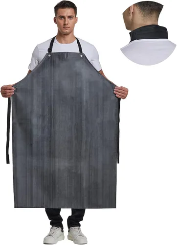 Vista 9 de Delantal de goma impermeable para carnicero resistente al aceite resistente a los productos químicos delantales de seguridad para limpiar peces