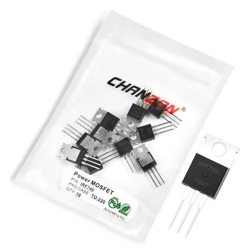 Vista 78 de Chanzon 2N60 TO-220AB NMOS MOS N-Channel Power MOSFET Transistor, alto voltaje y corriente nominal, (paquete de 10 unidades)