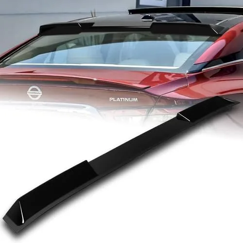 Vista 6 de Alerón de techo de ventana trasera de plástico ABS compatible con Nissan Máxima 2016-2023, 2017 2018 2019 2020 2021 2022 (negro mate)