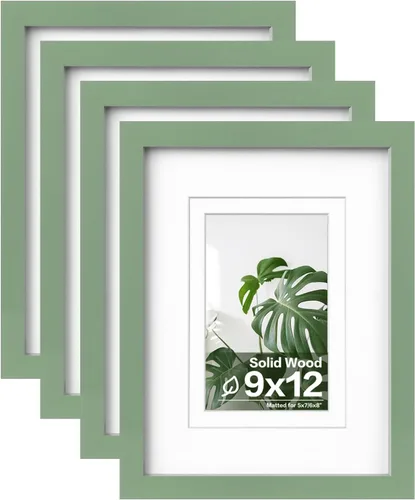 Vista 21 de Egofine - Marcos de fotos de 4 x 6 pulgadas (4 unidades) cubiertos por plexiglás, para fotos de 3 x 4.5 pulgadas / 3.5 x 5 pulgadas con paspartú