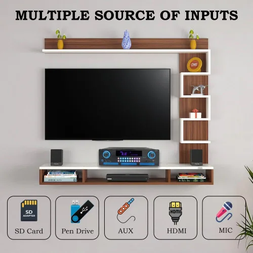 Vista 8 de Technical Pro Kit de sistema de sonido de cine en casa, amplificador Bluetooth de 2000 vatios w/ 4 Qty of 8" Framed Ceiling Speakers 300 W Each