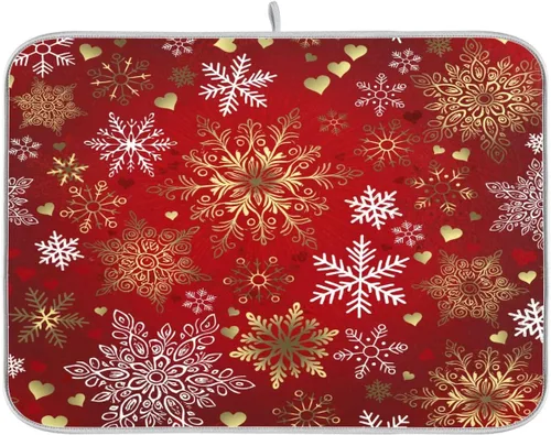 Vista 9 de Tapete de secado de platos de otoño de calabaza y arce de 16 x 18 pulgadas, absorbente para platos de otoño, protector para cocina de secado rápido