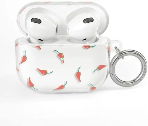Vista 27 de Casely Funda compatible con AirPods 3 All Smiles Funda para AirPods con adhesivo de cara sonriente