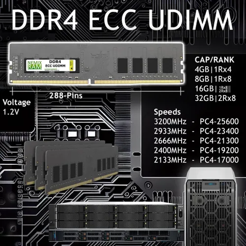 Vista 2 de NEMIX RAM 16 GB (1 x 16 GB) DDR4 3200 MHz PC4-25600 2Rx8 1.2V CL22 288-PIN ECC sin búfer UDIMM