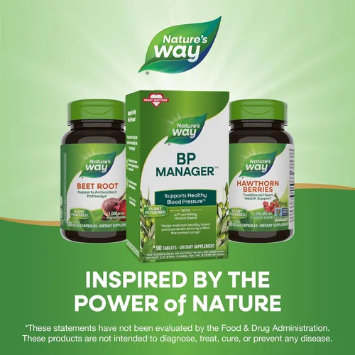 Vista 7 de Nature's Way BP Manager™ apoya la presión arterial saludable, 90