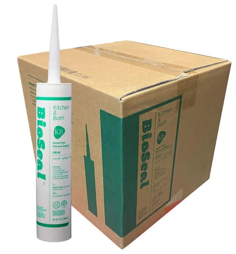 Vista 8 de Clear BioSeal Sellador Masilla de Silicona 100% Grado Cocina y Baño, Resistente al Agua y Sin Olor Sin Cambio de Color Cartucho de 10.1 Onzas