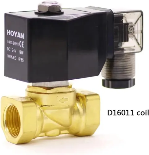 Vista 2 de PXC series PXC-10 Normally Close Standard Pipe Thread thread 2 Way Compact direct actuated Brass water solenoid valve(1/4",EPDM_110V_D14511 COIL)