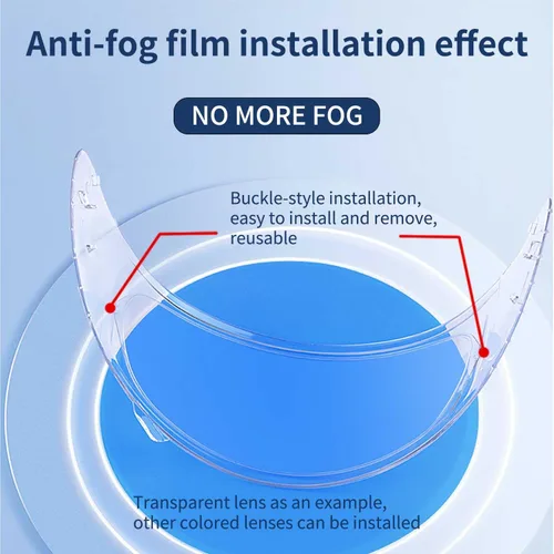 Vista 3 de Película antivaho para viseras RF-1400 X15, inserto de escudo CWR-F2 compatible con cara de visera Z8 NXR2, protección UV para mañanas frías