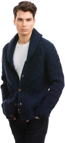 Vista 3 de Citizen Cashmere Pure Yak Wool Mens Cardigan with Vintage Shawl Collar and Button Up Design Long Sleeves and Front Pockets