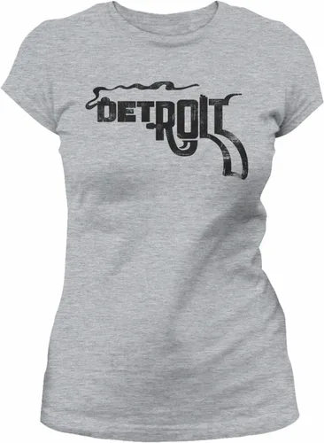 Vista 8 de Detroit Smoking Gun - Camisa para hombre y mujer, estilo vintage, suave Negro