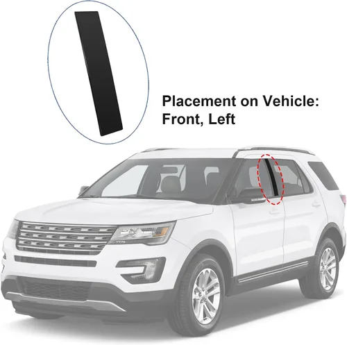 Vista 4 de Moldura de pilar B delantero izquierdo del lado del conductor 926-448 repuesto para puerta para Ford Explorer 2011-2016 BB5Z7820555BB Negro brillante