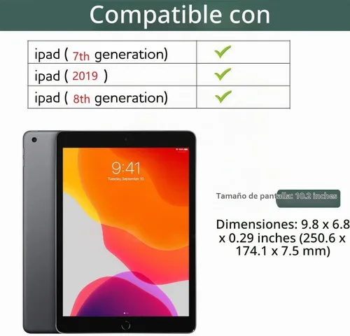 Vista 2 de SURITCH para iPad de 9ª/8ª/7ª generación, Funda iPad 10.2, [Protector de Pantalla Integrado] [Soporte para Lápiz] Funda de Cuero Ligera Cubierta