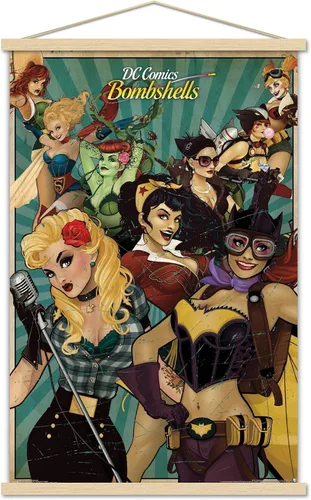 Vista 14 de Trends International DC Comics - Bombshells Wall Poster, 14.725" x 22.375", Barnwood Framed Version Versión enmarcada Barnwood